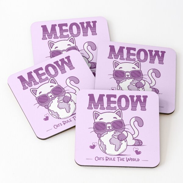 Item preview, Cats rule the world - funny cat quotes designed and sold by VichallanStudio.