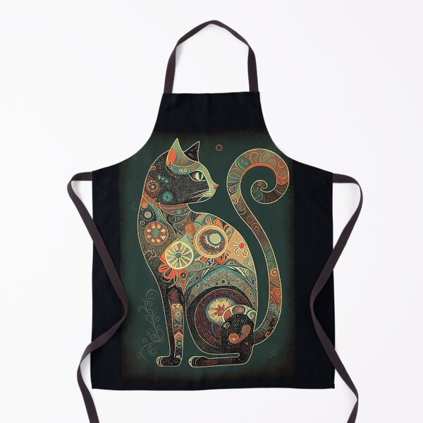 Item preview, Boho Cat 95 Abstract Art Print Painting Wall Decor designed and sold by winterkitty88.