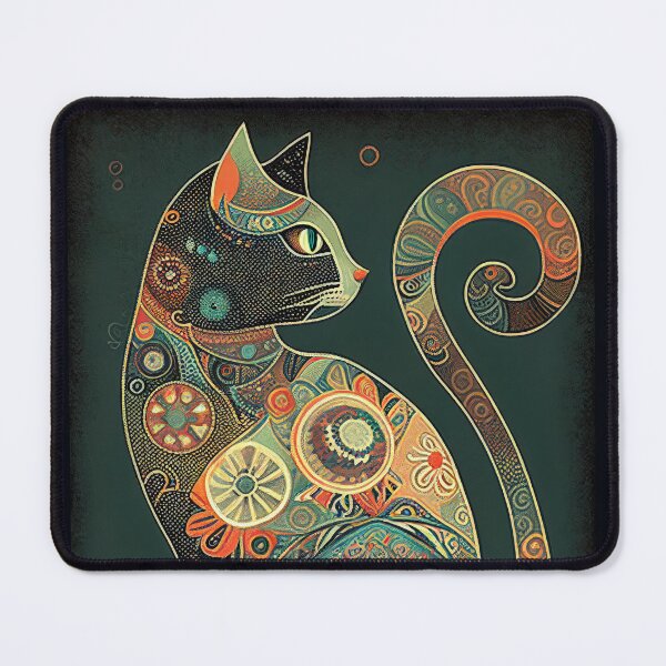 Item preview, Boho Cat 95 Abstract Art Print Painting Wall Decor designed and sold by winterkitty88.