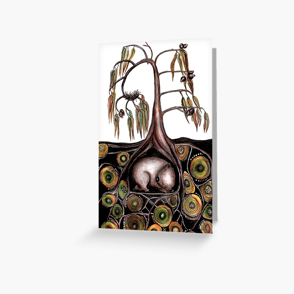 What's in the wombat burrow? Greeting Card