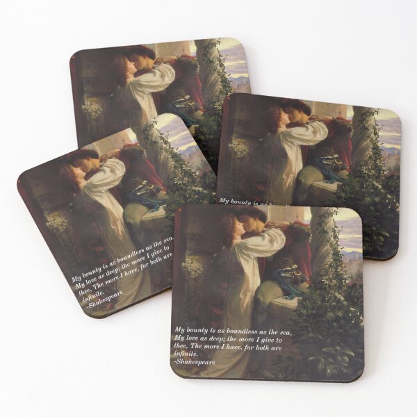 Item preview,  Sir Frank Dicksee, Romeo and Juliet Painting 1884/Shakespeare Quote designed and sold by Classicambience.