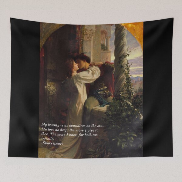 Item preview,  Sir Frank Dicksee, Romeo and Juliet Painting 1884/Shakespeare Quote designed and sold by Classicambience.
