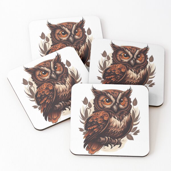 Item preview, Owl tattoo designed and sold by TourDePassion.