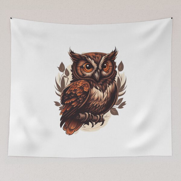 Item preview, Owl tattoo designed and sold by TourDePassion.