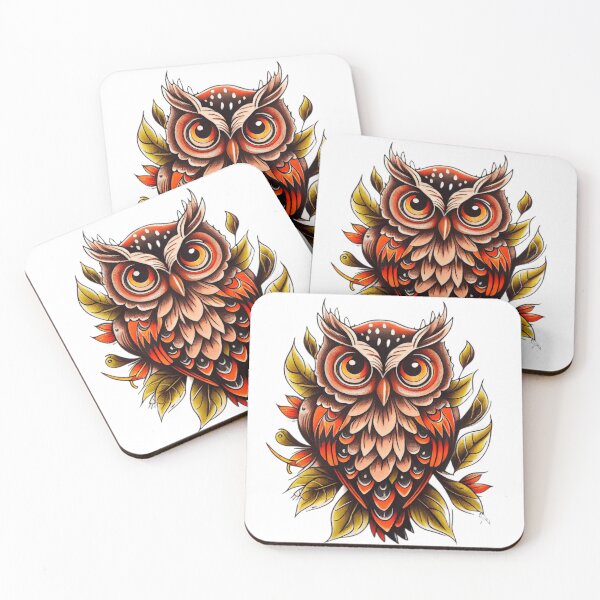 Item preview, Owl tattoo designed and sold by TourDePassion.