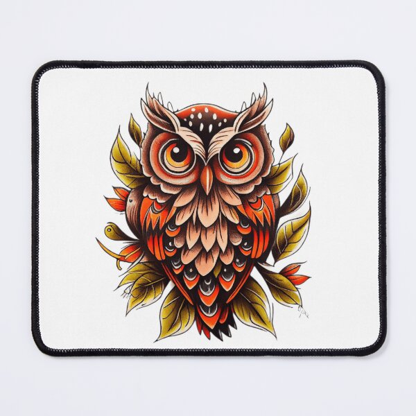 Item preview, Owl tattoo designed and sold by TourDePassion.