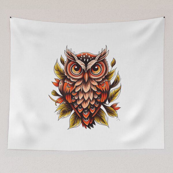 Item preview, Owl tattoo designed and sold by TourDePassion.