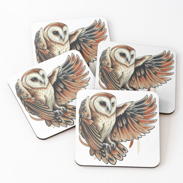 Item preview, Owl tattoo designed and sold by TourDePassion.