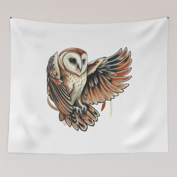 Item preview, Owl tattoo designed and sold by TourDePassion.