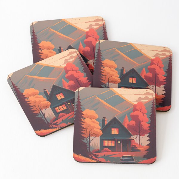 Item preview, small house in the mountains designed and sold by R.L cases and stickers.