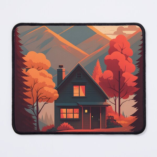 Item preview, small house in the mountains designed and sold by R.L cases and stickers.