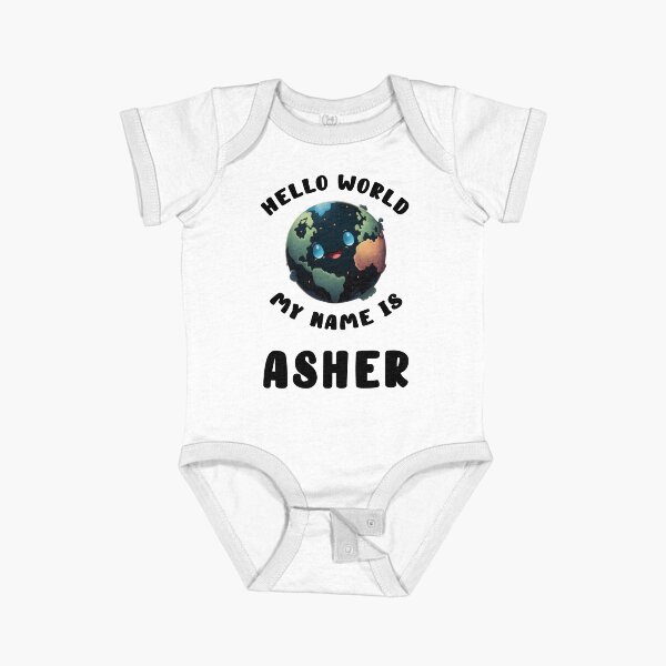 Item preview, Hello World My Name Is Asher designed and sold by Impostrich.