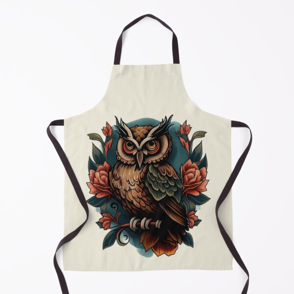 Item preview, Owl tattoo designed and sold by TourDePassion.