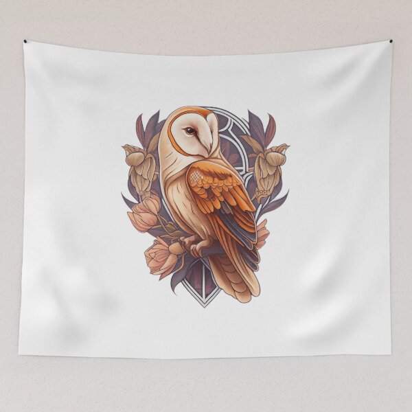 Item preview, Owl tattoo designed and sold by TourDePassion.
