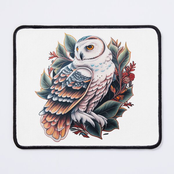 Item preview, Owl tattoo designed and sold by TourDePassion.
