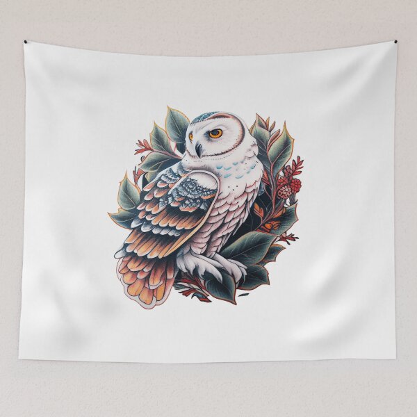 Item preview, Owl tattoo designed and sold by TourDePassion.