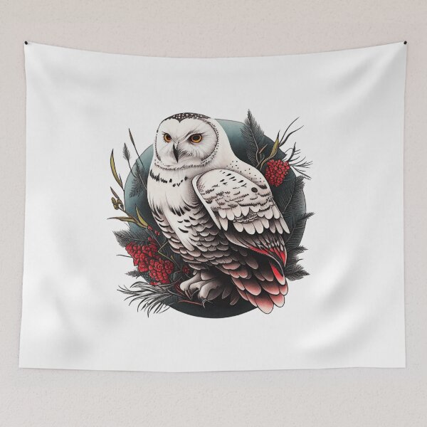 Item preview, Owl tattoo designed and sold by TourDePassion.