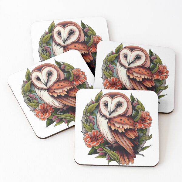 Item preview, Owl tattoo designed and sold by TourDePassion.