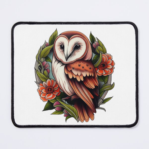 Item preview, Owl tattoo designed and sold by TourDePassion.
