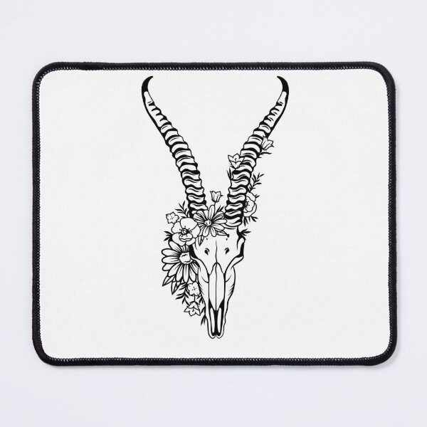 Item preview, Antilope Skull and flowers Bones and Botany designed and sold by PeriwinkleStone.