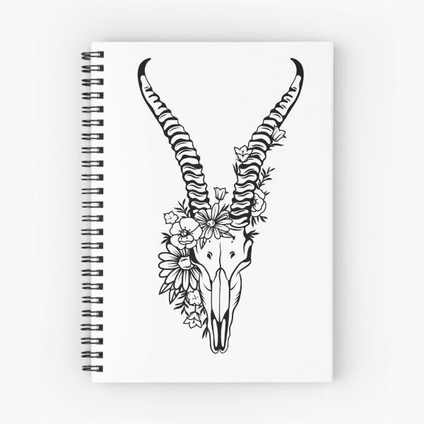 Item preview, Antilope Skull and flowers Bones and Botany designed and sold by PeriwinkleStone.