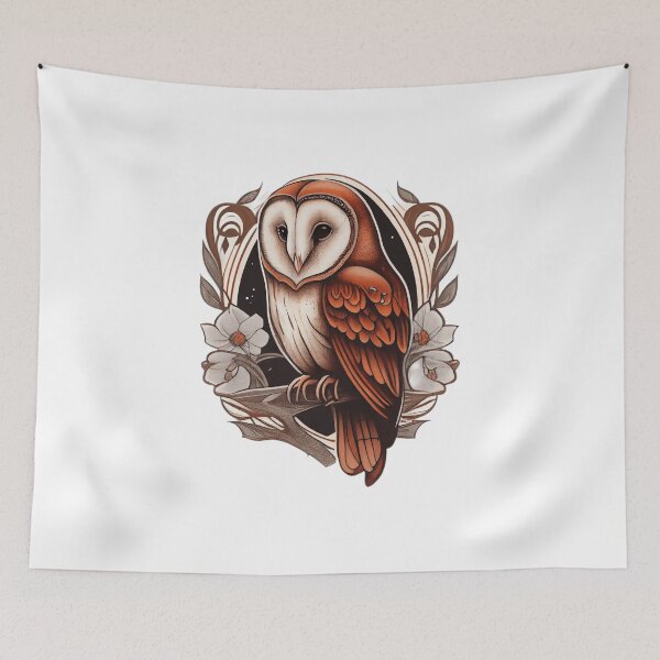 Item preview, American traditional owl tattoo designed and sold by TourDePassion.
