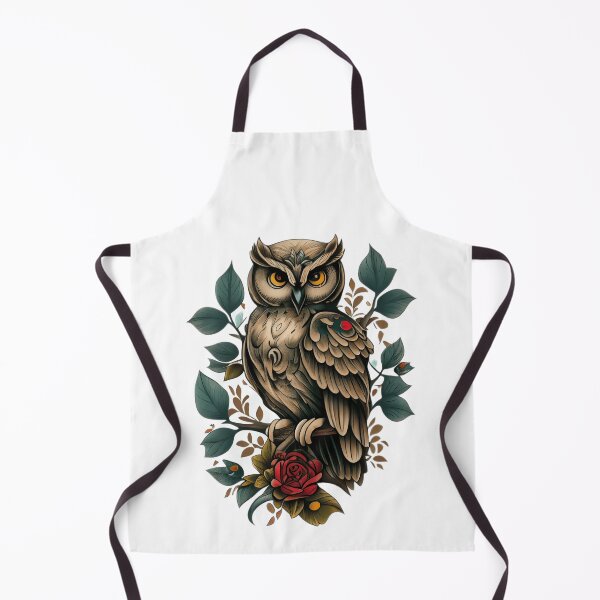 Item preview, American traditional owl tattoo designed and sold by TourDePassion.