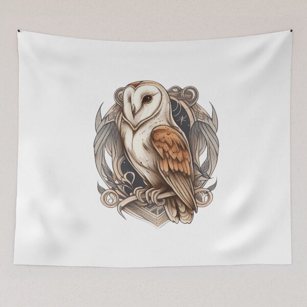 Item preview, American traditional owl tattoo designed and sold by TourDePassion.