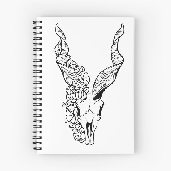 Item preview, Antilope Skull and flowers Bones and Botany designed and sold by PeriwinkleStone.