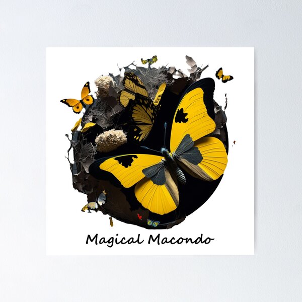 Item preview, Gabriel Garcia Marquez - Yellow Butterflies designed and sold by Kameeno.