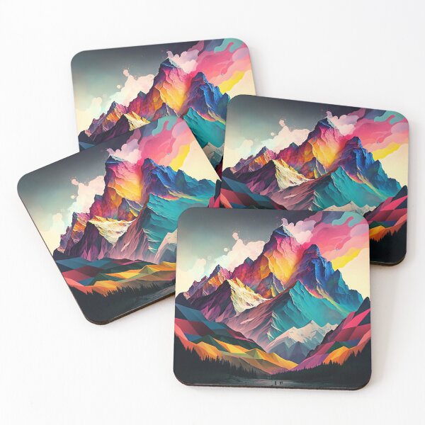 Item preview, beautiful design of multicolored mountains of nature designed and sold by KaterynaKet.