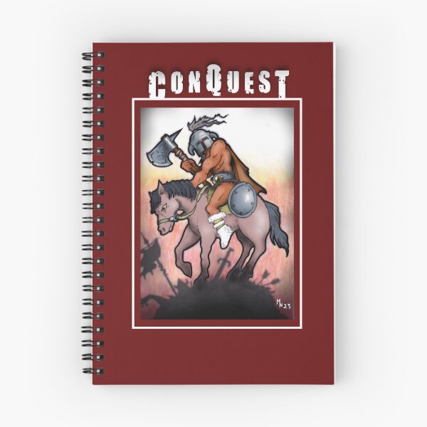 Item preview, Barbarian warrior on horseback standing on a field of battle. designed and sold by MikeNewbanks.