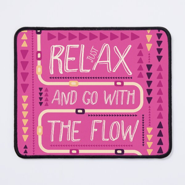 Item preview, Just relax and go with the flow - pink, yellow, magenta designed and sold by Arubi-Art.