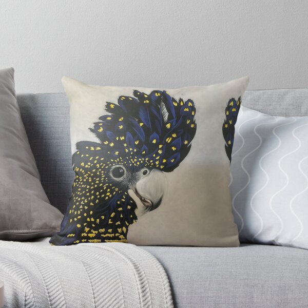 Black Cockatoo Throw Pillow