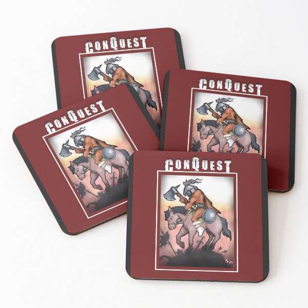 Item preview, Barbarian warrior on horseback standing on a field of battle. designed and sold by MikeNewbanks.