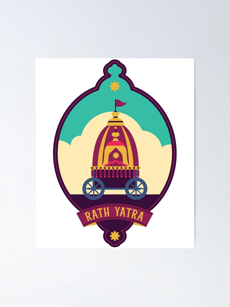 Vector Illustration For Indian Festival Rath Yatra Means Chariot Festival.  Royalty Free SVG, Cliparts, Vectors, and Stock Illustration. Image  171106928.