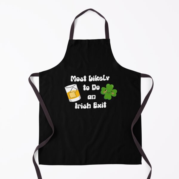 Item preview, Most Likely To Make an Irish Exit - Irish Whiskey and Winking Shamrock designed and sold by WigOutlet.