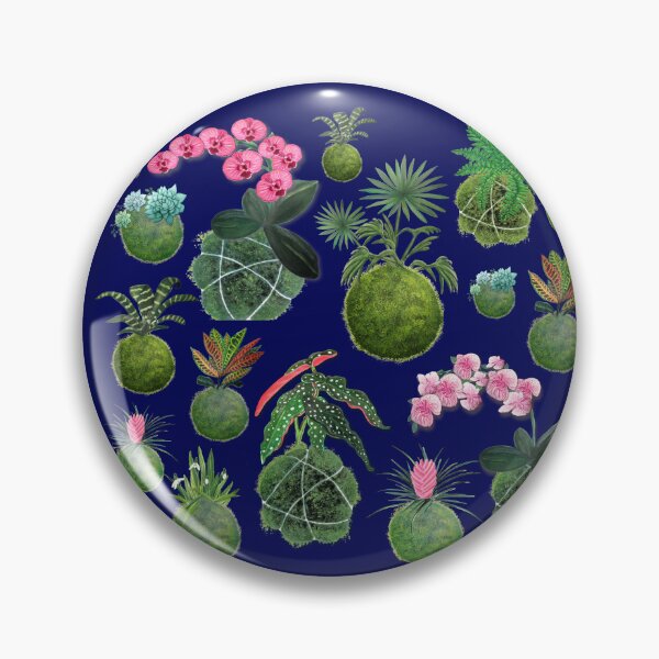 Item preview, Kokedama or moss balls with orchids and palms, ferns , succulents, bromeliads and more plants  designed and sold by MagentaRose.