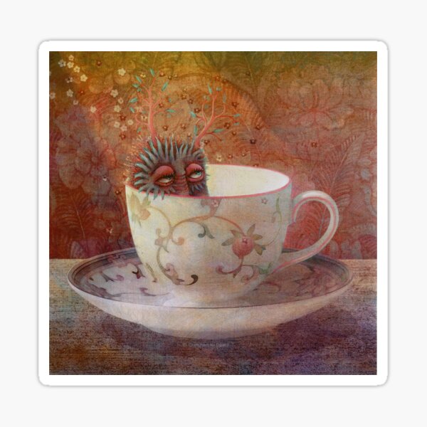 Item preview, Thoughtful Monster in a Teacup designed and sold by Gretchen Deahl.