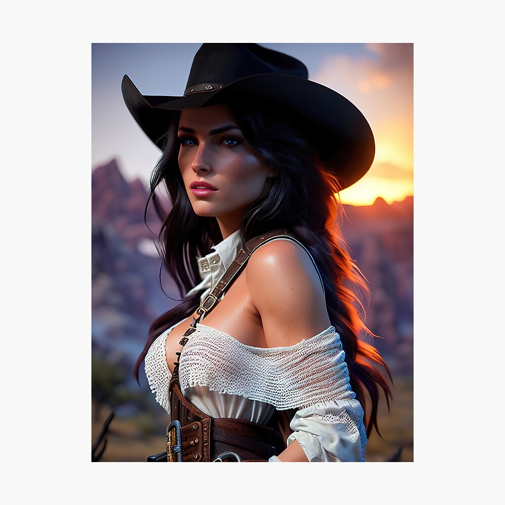 Premium Photo  Wild west western girl cowgirl