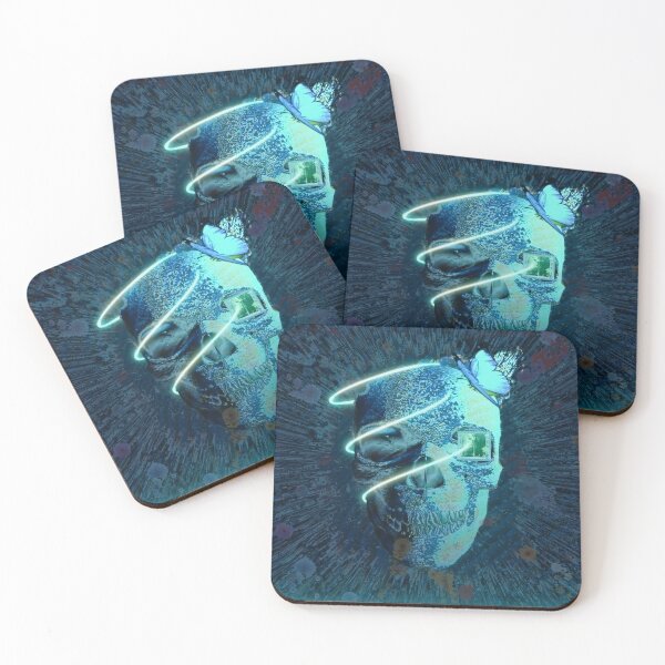 Item preview, Skull with butterfly decoration designed and sold by rolffimages.