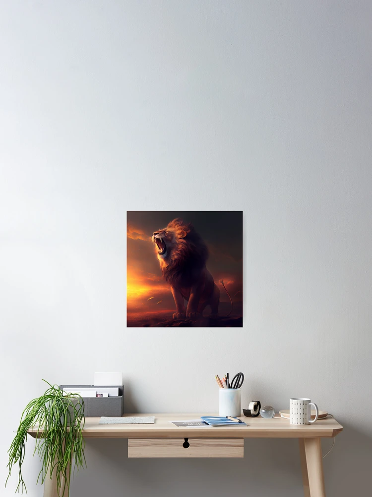 Imagen 2 de 3, Póster con la obra Dawns Roar Digital Painting, diseñada y vendida por CodeAndColors.