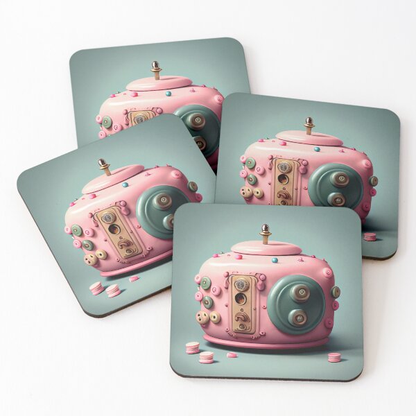 Item preview, Pink Buttons and Cake Digital Painting designed and sold by CodeAndColors.