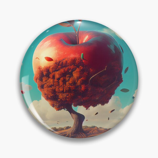 Item preview, A Mop in the Sky An Apple Scene Digital Painting designed and sold by CodeAndColors.