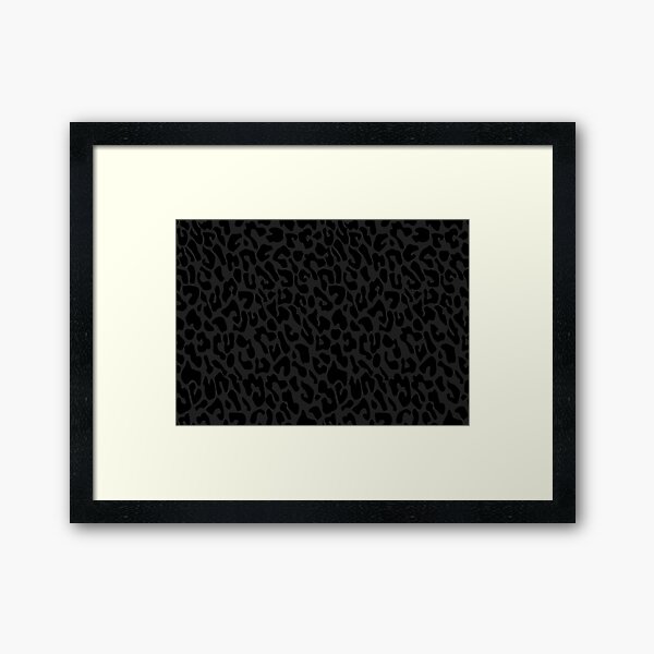 black leopard print Framed Art Print
