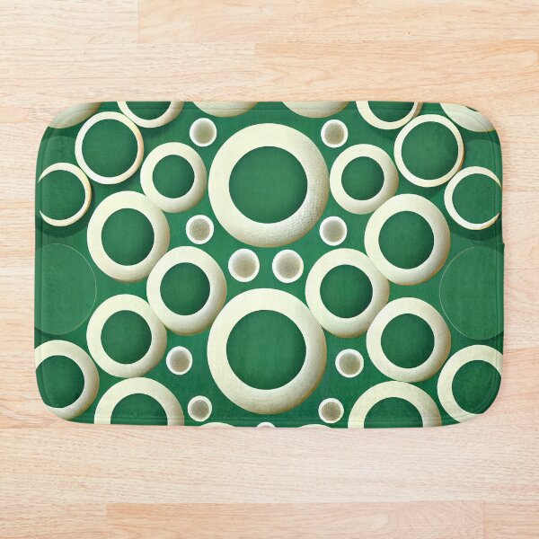Item preview, green geometric circles pattern designed and sold by QuikiPatterns.
