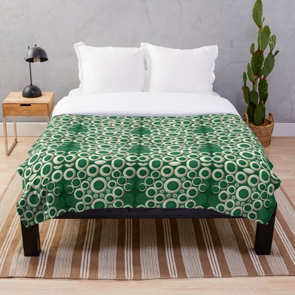 Item preview, green geometric circles pattern designed and sold by QuikiPatterns.