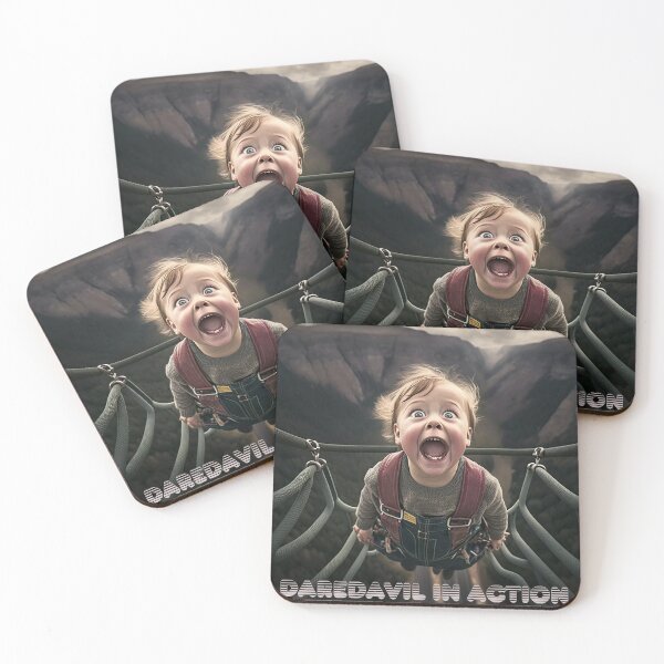 Item preview, a small child doing bunjee jumping, concept of adventure at any age designed and sold by Ladidia.