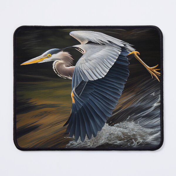 Artikelvorschau, A Herons Quipped Swerve Digital Painting entworfen und verkauft von CodeAndColors.