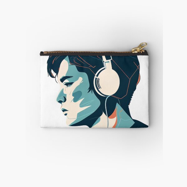 Item preview, young handsome man guy drawing art with headphones designed and sold by KaterynaKet.